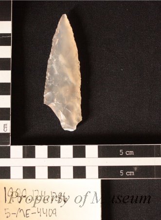 1. Biface Knife Blade. Stage V. Clear Chalcedony.