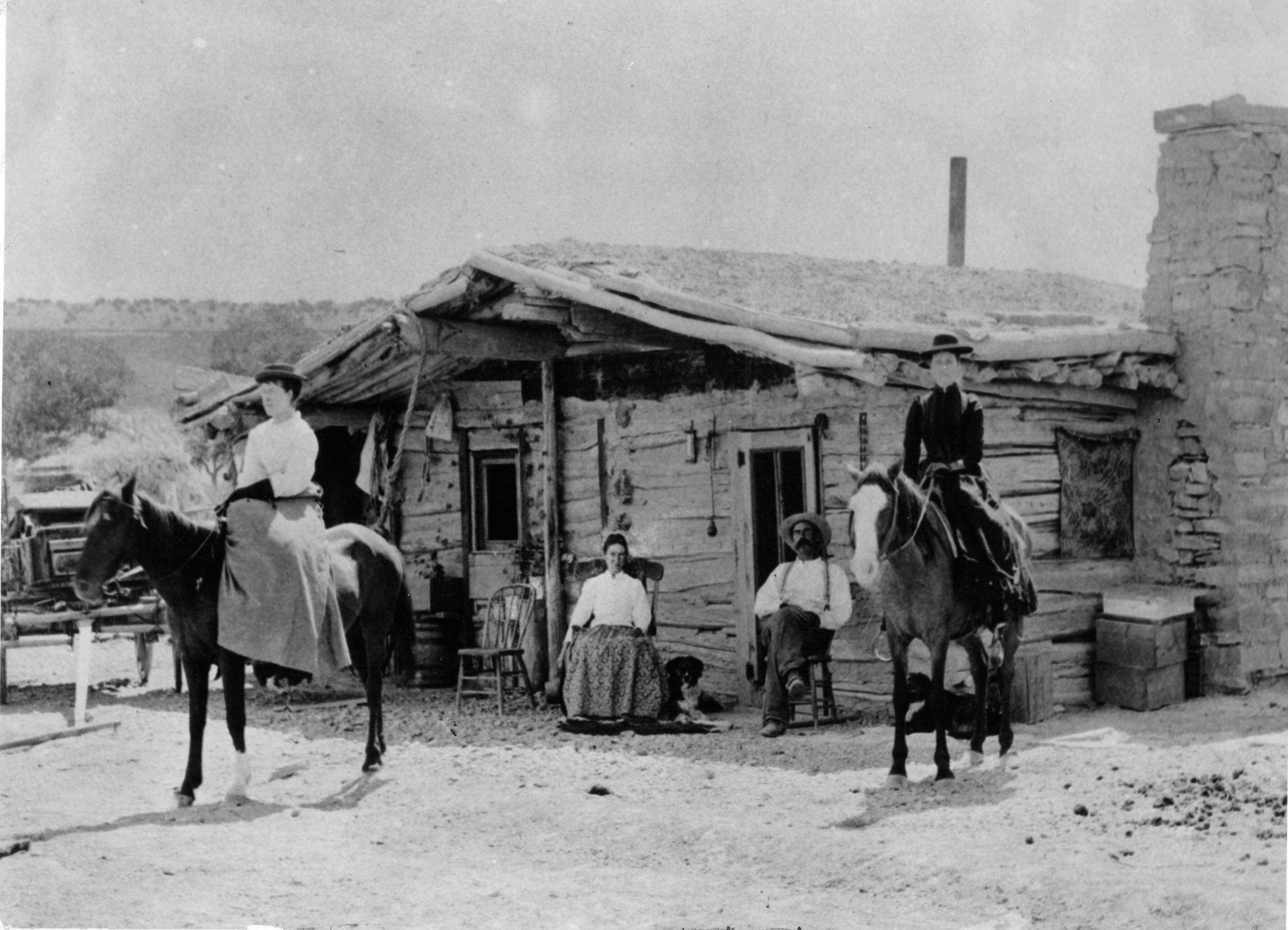 Homestead of Mr. and Mrs. W,E, Davis in Westwater Utah in 1890. Photo # 2004.44.933, Museums of Western Colorado.