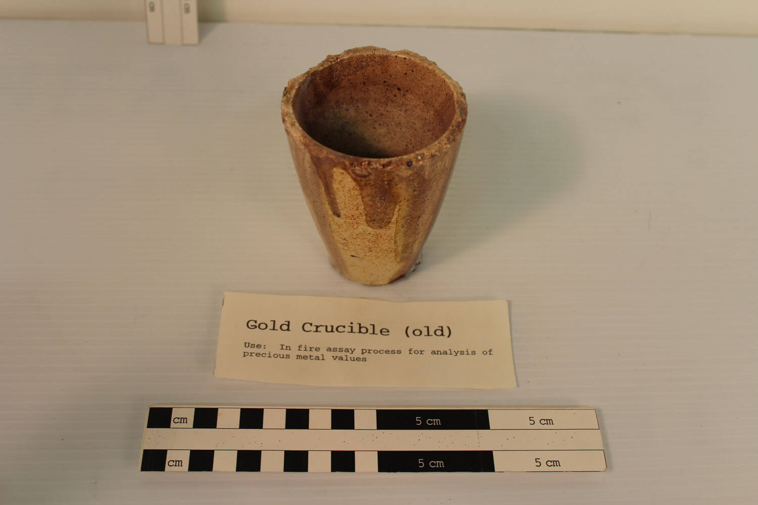 A gold crucible from the BLM Collection.