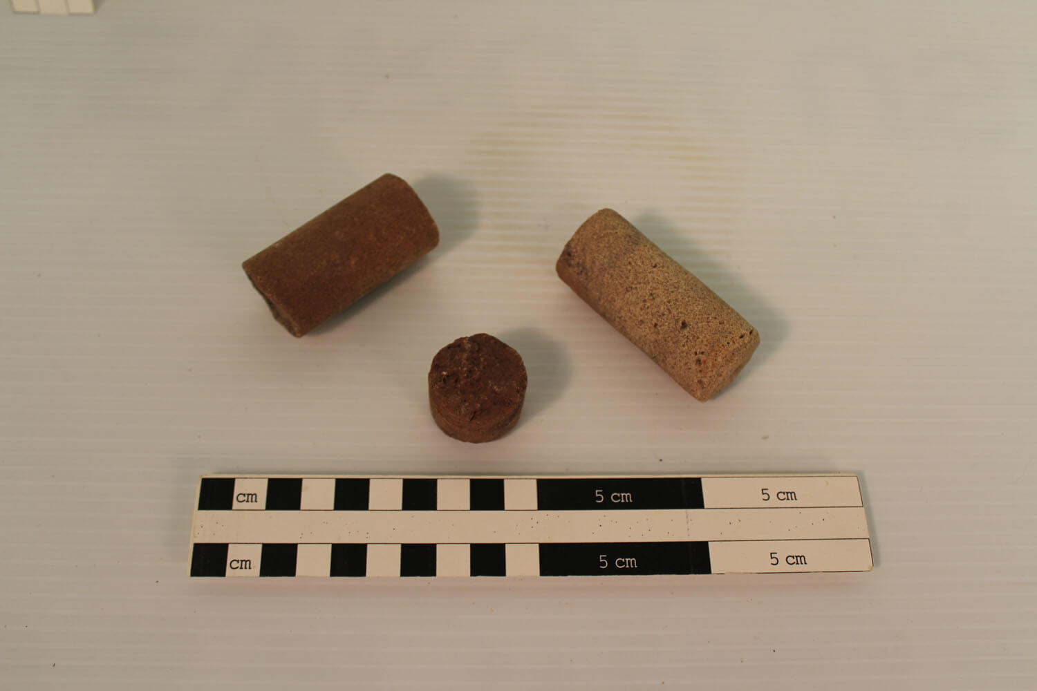 Sandstone core sample fragments from the Calamity Camp. BLM Collection.